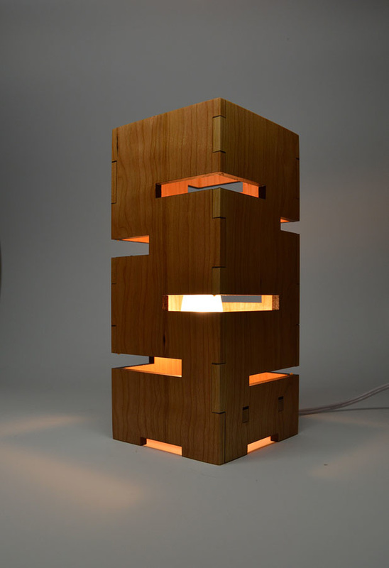 Modern wood lamp