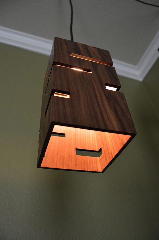 Wooden pendant light